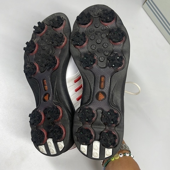 Adidas Women's W Comfort Stripe White & Red Golf Shoes Size 5.5 - Picture 6 of 8